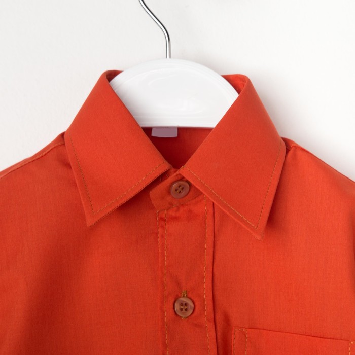 Сорочка для мальчика, рост 86 см (25), цвет кирпич 181_М