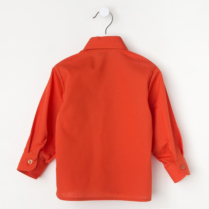 Сорочка для мальчика, рост 86 см (25), цвет кирпич 181_М