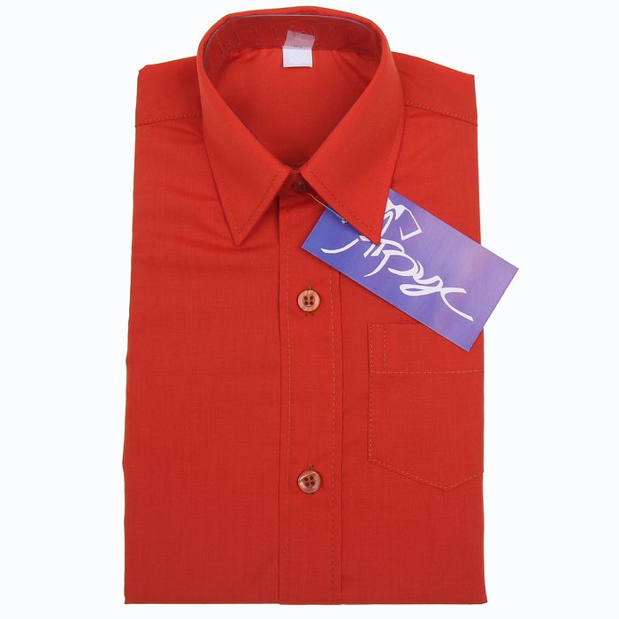 Сорочка для мальчика, рост 110-116 см (28), цвет кирпич 181