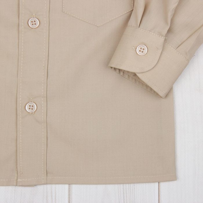 Сорочка для мальчика, рост 86 см (25), цвет бежевый 181_М