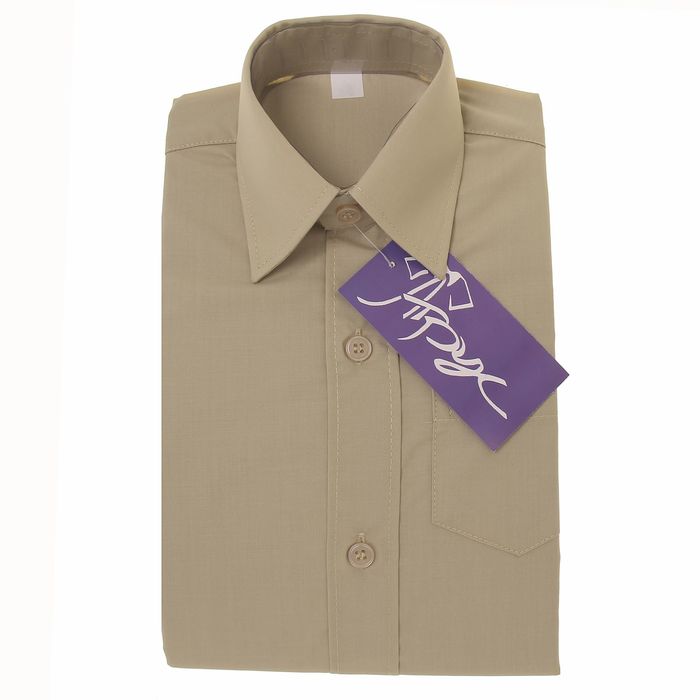 Сорочка для мальчика, рост 86 см (25), цвет бежевый 181_М