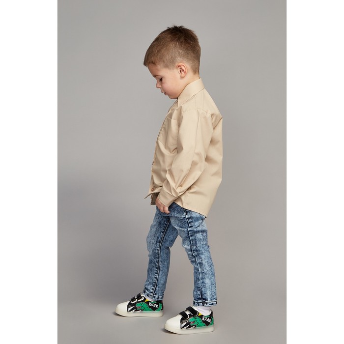 Сорочка для мальчика, рост 110-116 см (29), цвет бежевый 181