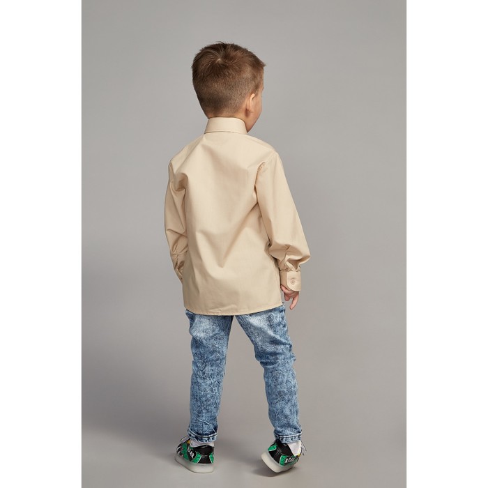 Сорочка для мальчика, рост 110-116 см (29), цвет бежевый 181