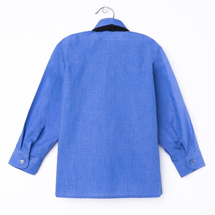 Сорочка для мальчика, нарядная с галстуком, рост 110-116 см (28), цвет океан 1181