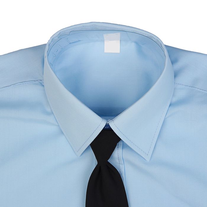 Сорочка для мальчика, нарядная с галстуком, рост 86 см (25), цвет светло-голубой 1181