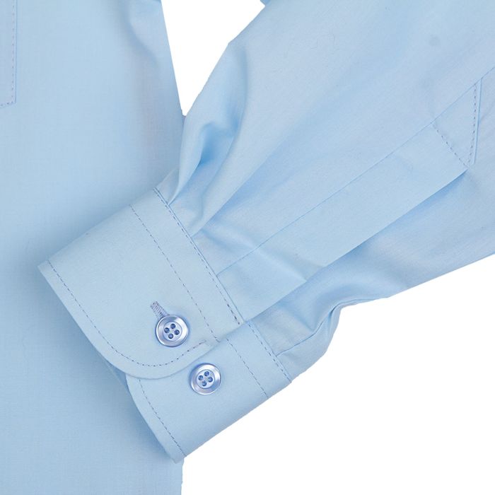 Сорочка для мальчика, нарядная с галстуком, рост 86 см (25), цвет светло-голубой 1181