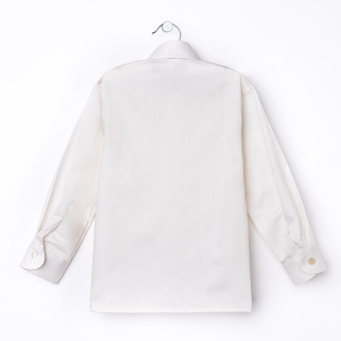 Сорочка для мальчика, нарядная с галстуком, рост 98-104 см (26), цвет ваниль 1181