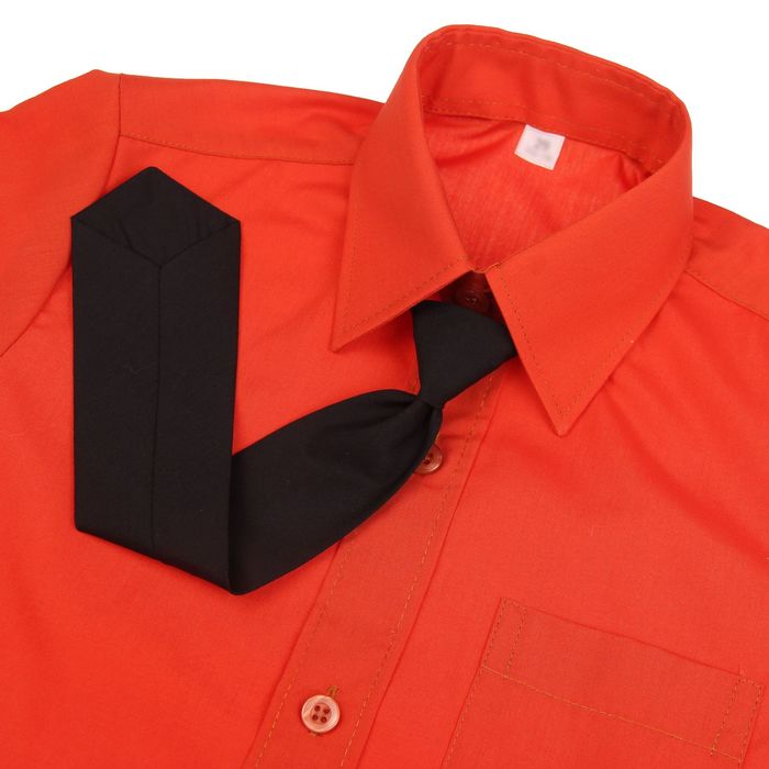 Сорочка для мальчика, нарядная с галстуком, рост 110-116 см (28), цвет кирпич 1181