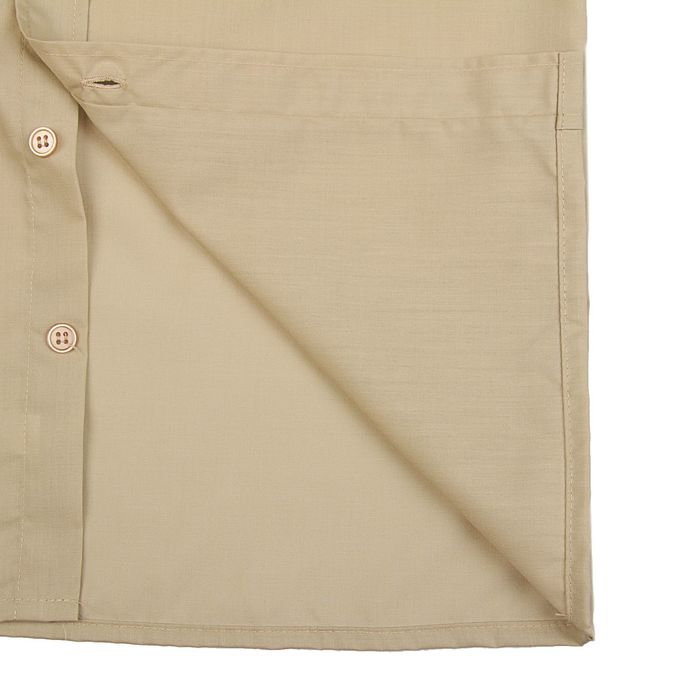 Сорочка для мальчика, нарядная с галстуком, рост 122-128 см (31), цвет бежевый 1181А