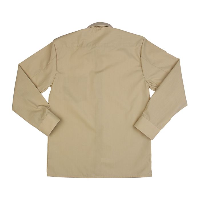 Сорочка для мальчика, нарядная с галстуком, рост 134-140 см (32), цвет бежевый 1181А