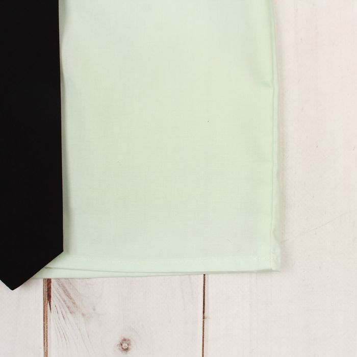 Сорочка для мальчика, нарядная с галстуком, рост 86 см (25), цвет салатовый 1181_М