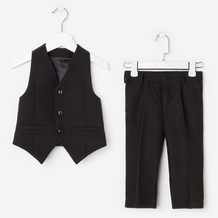 Костюм для мальчика, рост 86 см, цвет чёрный 394_М