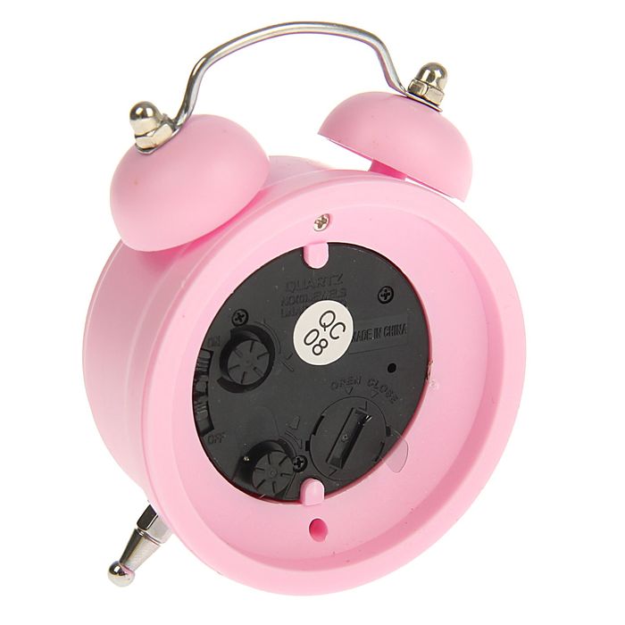 Будильник d=7см, синий, на циферблате Цифры объемные, Эйфелева башня на зеркале