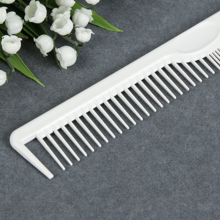 Расчёска антистатическая комбинированная, цвет белый