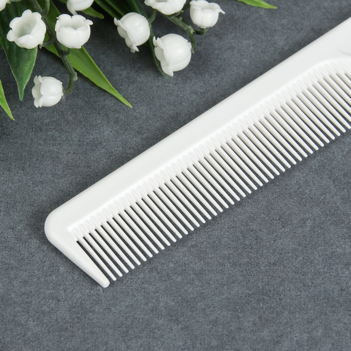 Расчёска антистатическая комбинированная, цвет белый