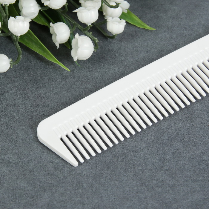 Расчёска антистатическая комбинированная, цвет белый