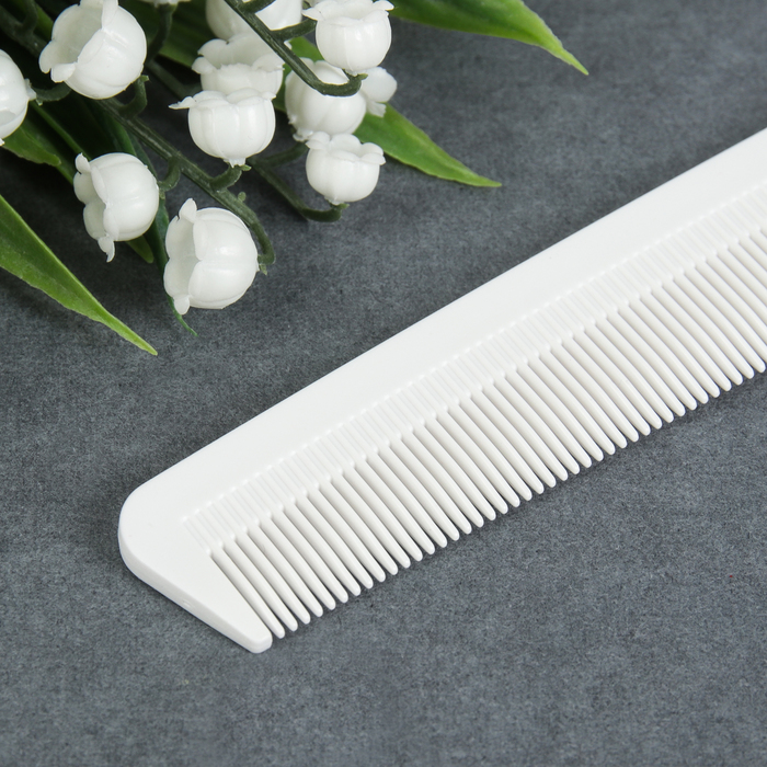 Расчёска антистатическая комбинированная, цвет белый