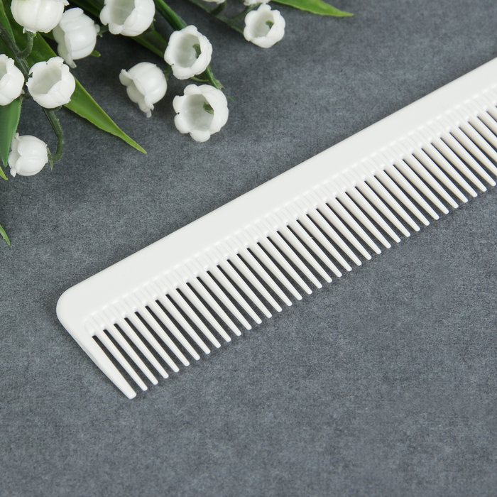 Расчёска антистатическая комбинированная, цвет белый