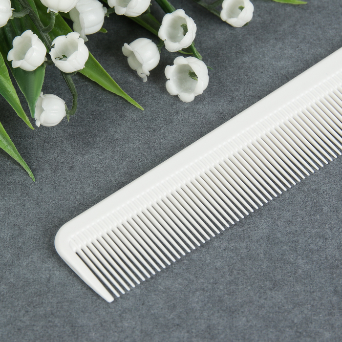 Расчёска антистатическая комбинированная, цвет белый