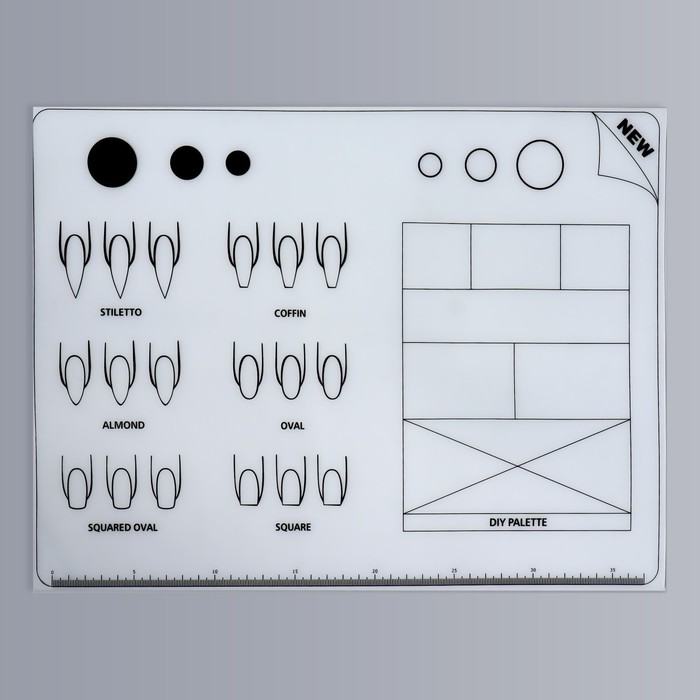 фото Коврик для маникюра, силиконовый, 40 × 30 см queen fair