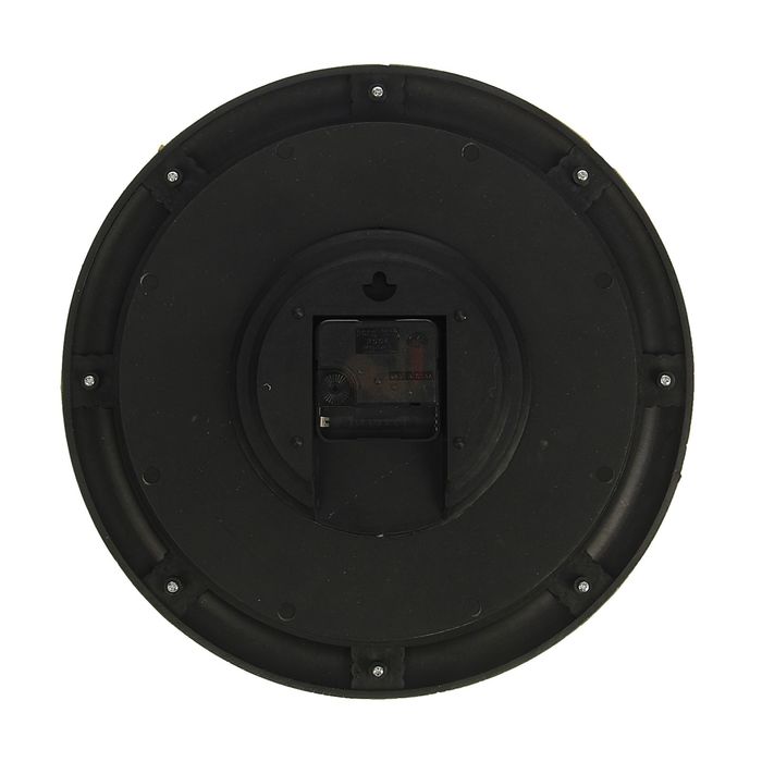 Часы настенные круглые "Пионы", d=30 см, рама белая, вставки золотистые