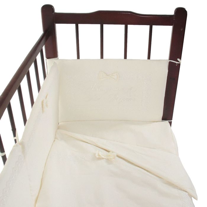 Комплект в кроватку "Наше счастье" (6 предметов), цвет молочный 10625