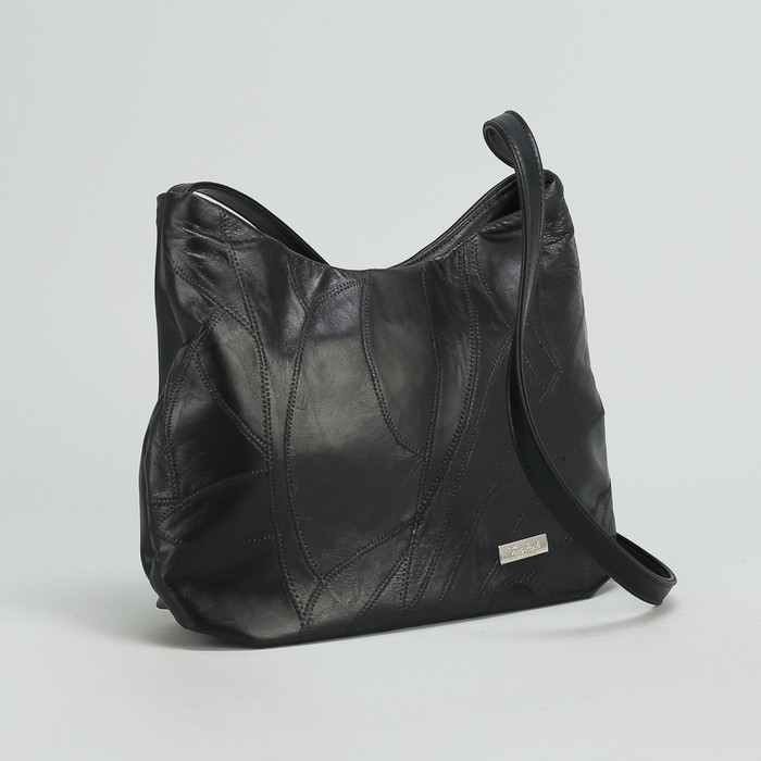 Сумка женская на молнии, 1 отдел, наружный карман, цвет чёрный