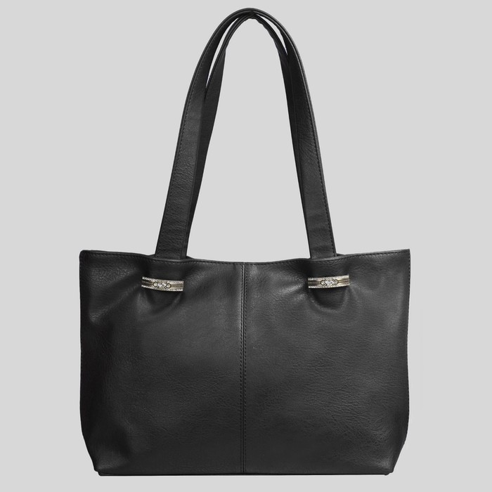 Сумка женская на молнии, 1 отдел, наружный карман, цвет чёрный