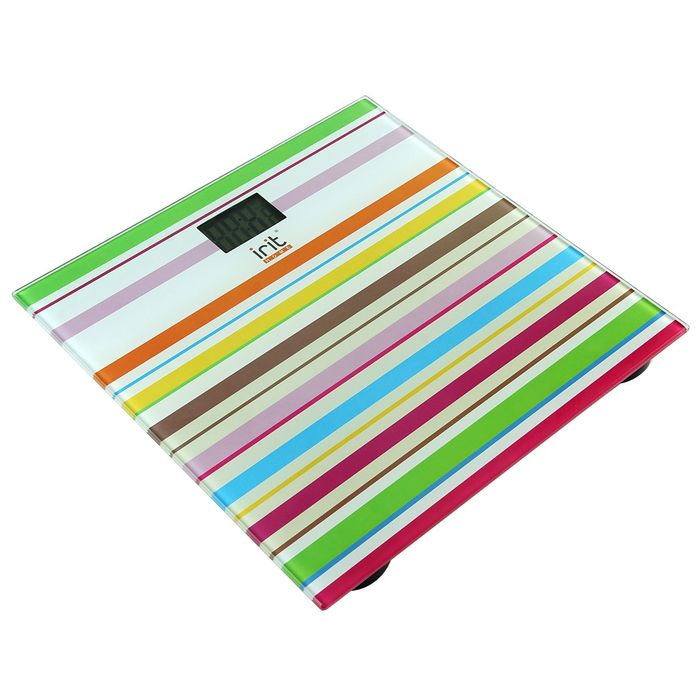 Весы напольные Irit IR-7249, электронные, до 180 кг, ЖК-дисплей, "полоски"