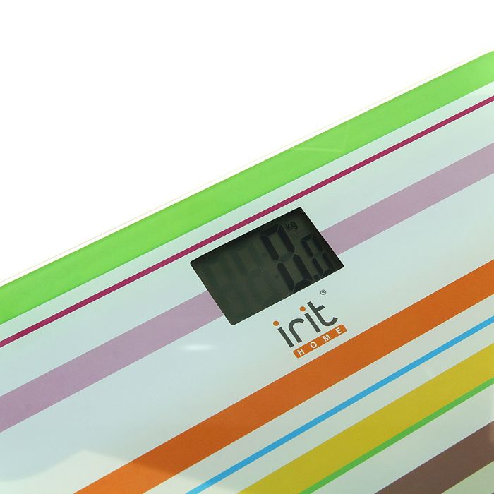 Весы напольные Irit IR-7249, электронные, до 180 кг, ЖК-дисплей, "полоски"
