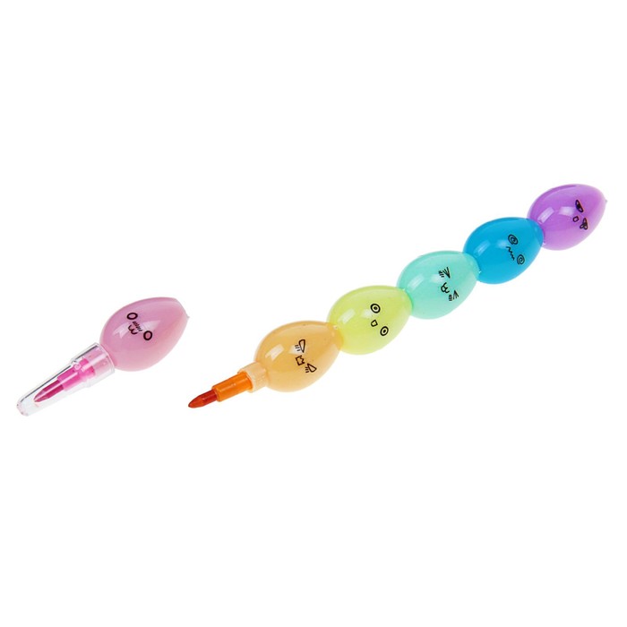 Карандаш восковой "Яйцо" 5 цветов