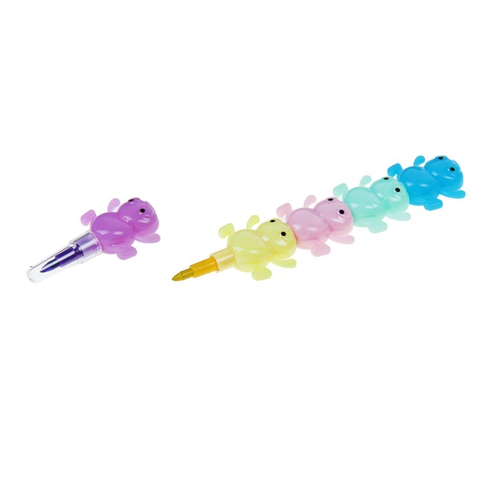 Карандаш восковой "Жучок" 5 цветов