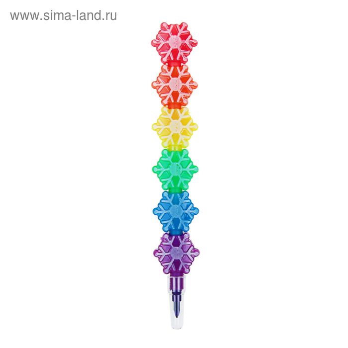 Карандаш восковой «Снежинка» 5 цветов карандаш восковой яркие впечатления 12 цветов