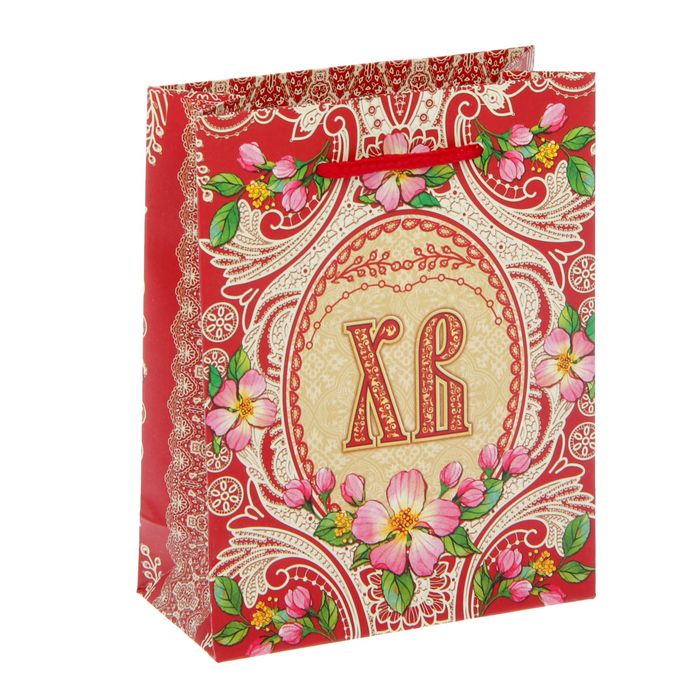 Пакет ламинированный вертикальный «Христос Воскресе», 18 × 23 × 8 см