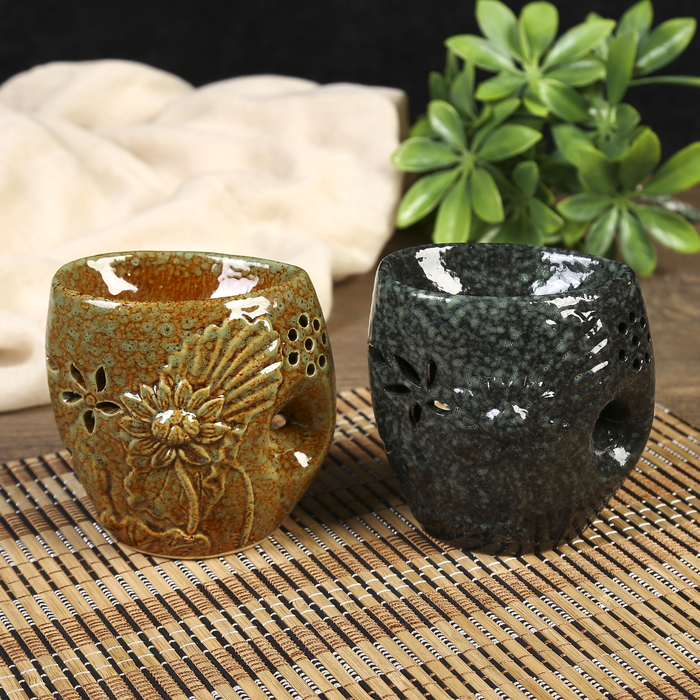 Аромалампа керамика "Лотос" МИКС 10х9,5х6 см