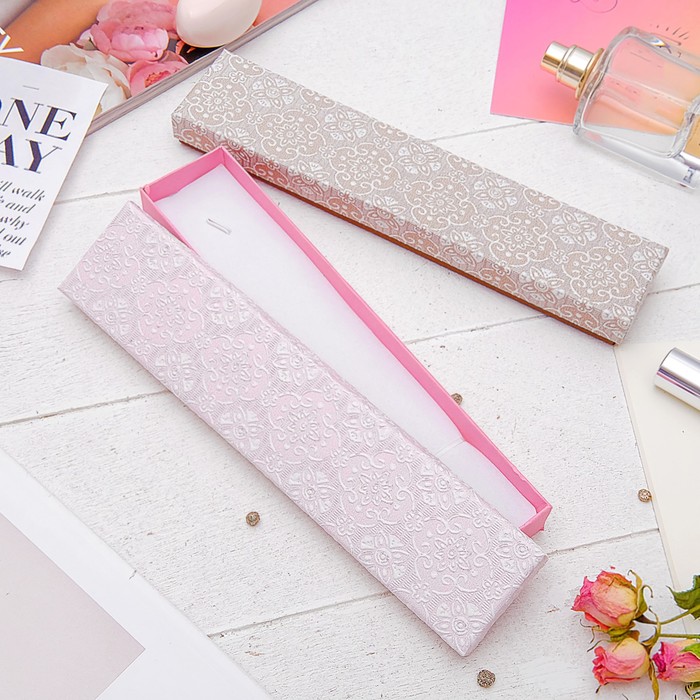 Коробочка подарочная под браслет/цепочку/часы "Винтаж" 21x4x2,5, цвет МИКС