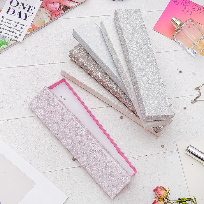 Коробочка подарочная под браслет/цепочку/часы "Винтаж" 21x4x2,5, цвет МИКС