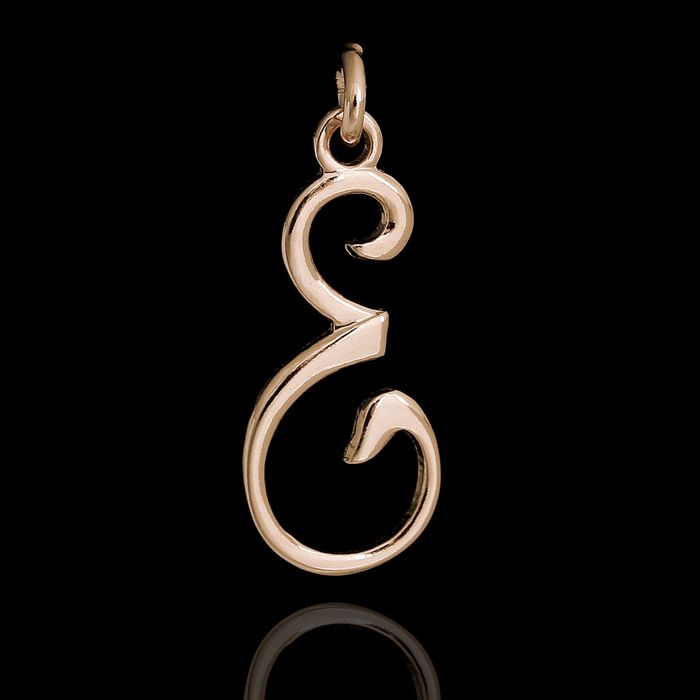 Подвеска "Буква Е", позолота