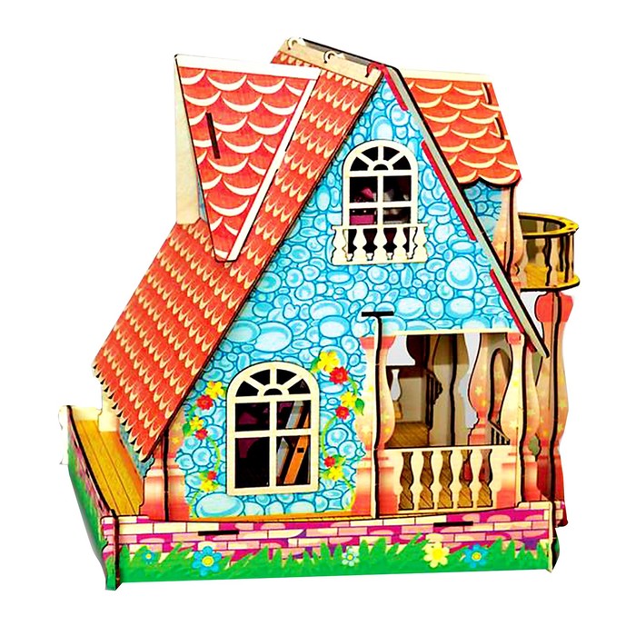 Кукольный домик "Усадьба" цветной