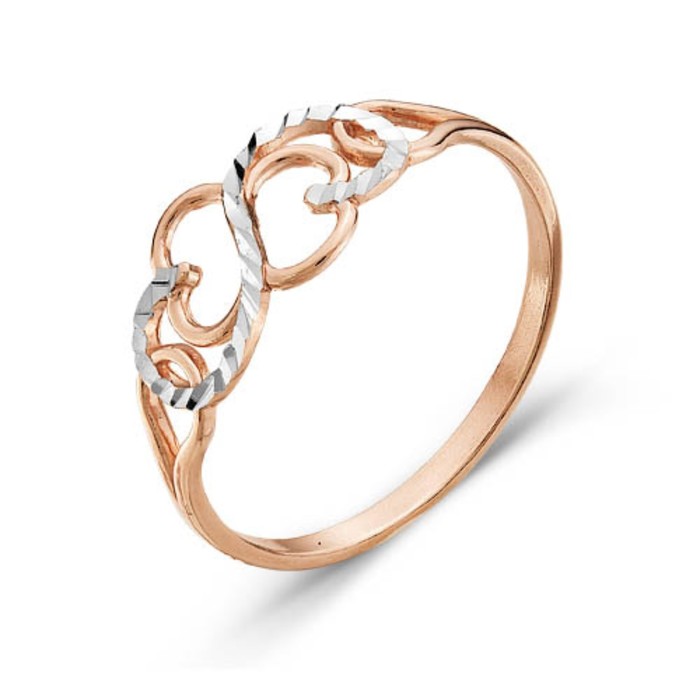 Кольцо "Витое", позолота, 19 размер