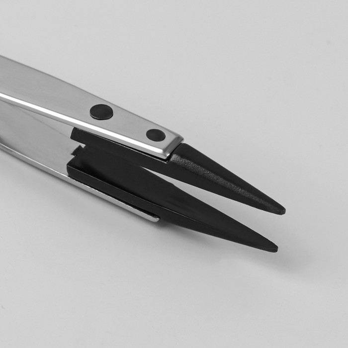 Пинцет узкий, 10,5см, цвет серебристый