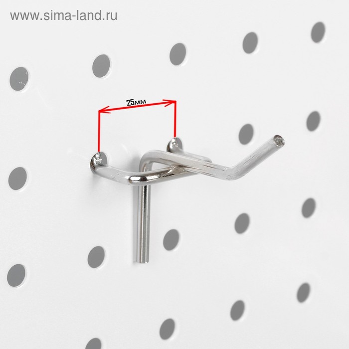 

Крючок одинарный для металлической перфорированной панели, d=3,5мм, L=5, цвет хром