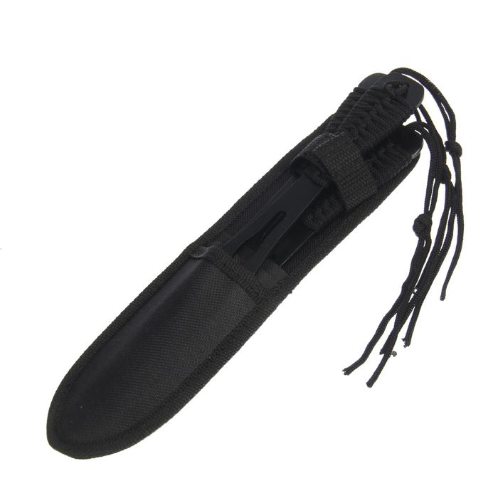 Набор ножей в оплётке, 3 шт., лезвие spear-point, рукоять капля, 23 см