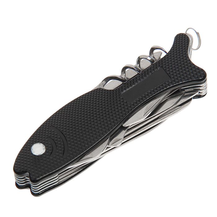 Нож многофункциональный 11 в 1, рукоять-рыбка, чёрная