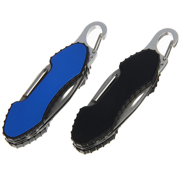 Нож многофункциональный 6 в 1, овальная рукоять с протектором, микс