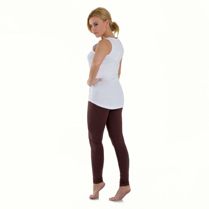 Леггинсы женские KAFTAN basic, цвет шоколад, размер M (46) хлопок, эластан