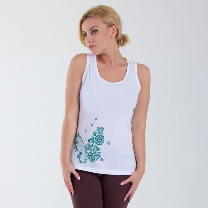 Майка KAFTAN "Кружево" р-р S(44) 100% хлопок