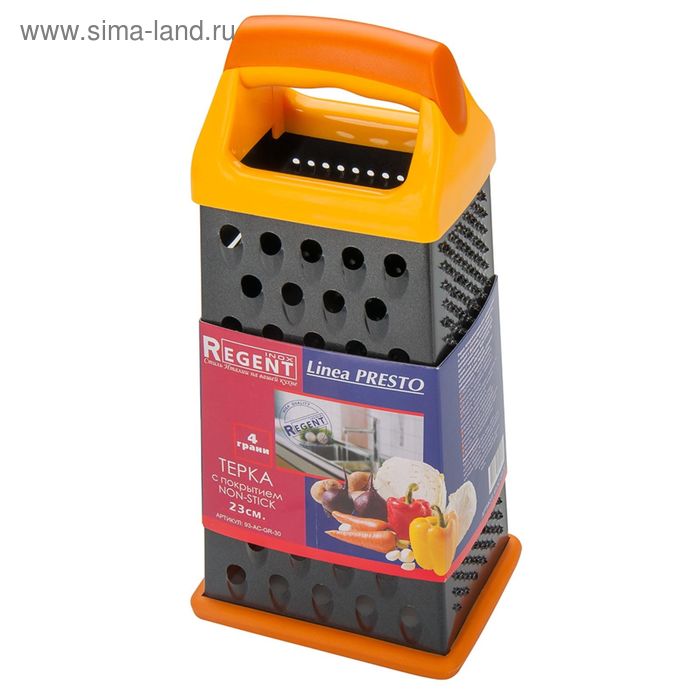 

Тёрка четырёхгранная Regent inox Presto, с покрытием, высота 23 см