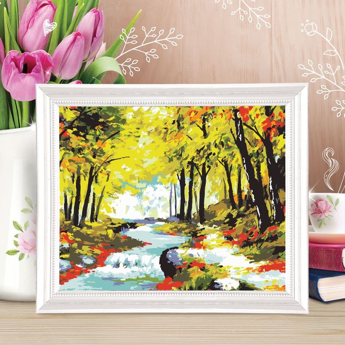 Роспись по номерам без подрамника "Ручей", 40 х 30 см