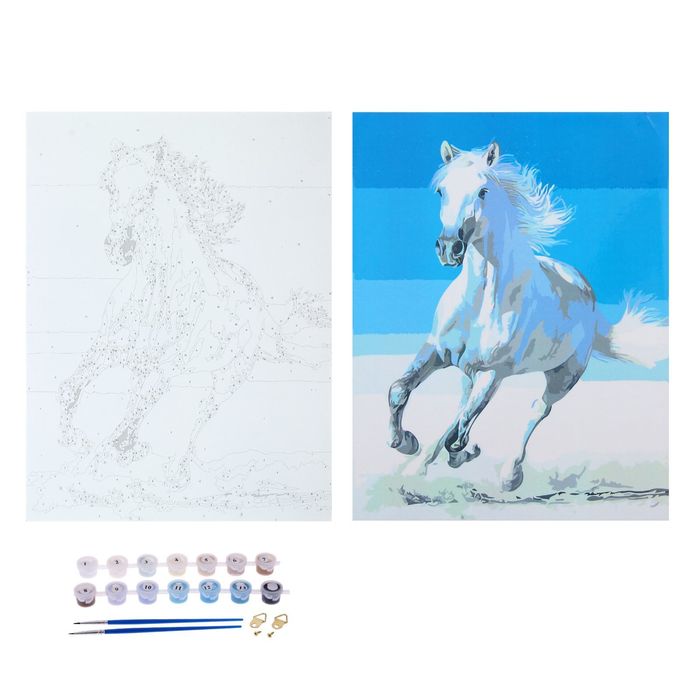 Роспись по номерам без подрамника "Лошадь", 30 х 40 см